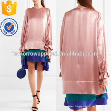 Color-block Tiered Silk-satin Dress Manufacture Wholesale Fashion Women Apparel (TA3066D)